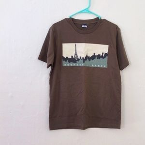Alma Matter Olive Graphic Tee Rooftop in Paris